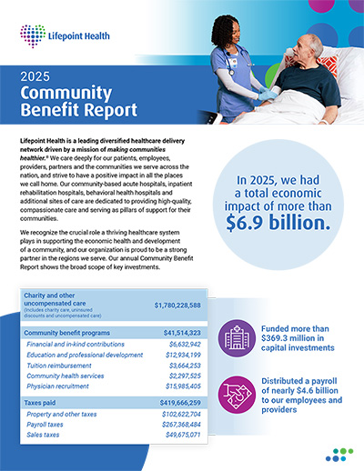 View the 2025 Community Benefit Report